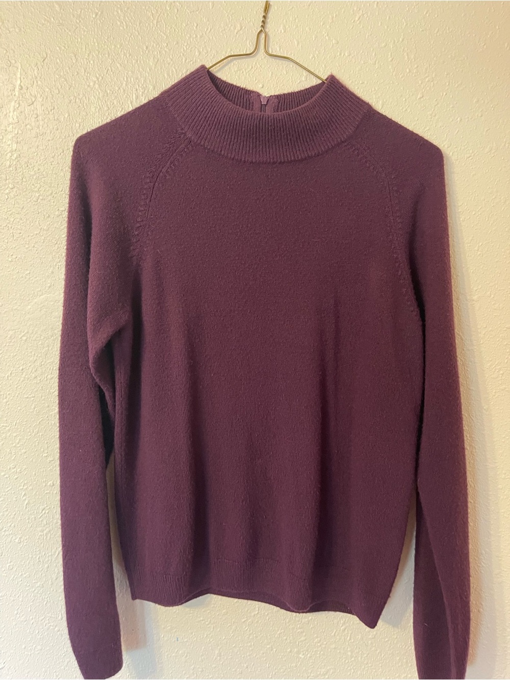 Studio Works purple mock neck sweater